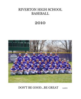 RIVERTON HIGH SCHOOL BASEBALL book cover