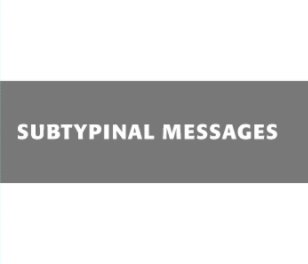 SUBTYPINAL MESSAGES book cover