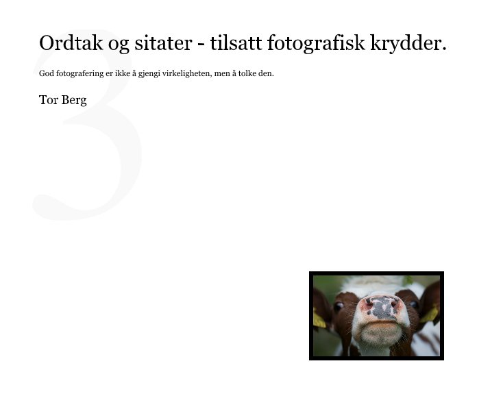 View Ordtak og sitater - tilsatt fotografisk krydder # 3. by Tor Berg