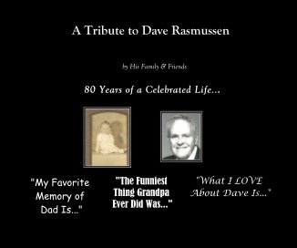 A Tribute to Dave Rasmussen book cover