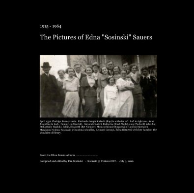 Pictures of Edna "Sosinski" Sauers book cover
