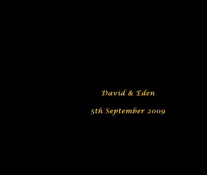 David & Eden 5th September 2009 book cover