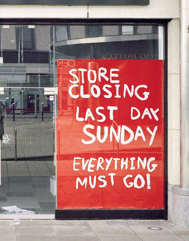 View Store Closing Last Day Sunday Everything Must Go! by Gregory Reuben Levitt