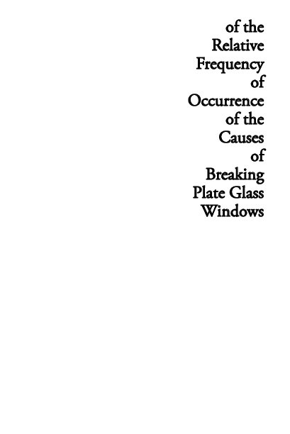 Ver of the Relative Frequency of Occurrence of the Causes of Breaking Plate Glass Windows por Ryan Garrett