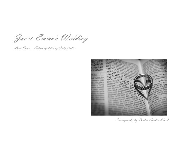 View Joe & Emma's Wedding by Photography by Paul & Sophia Ward