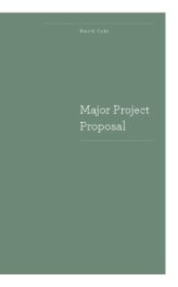 Major Project Proposal book cover