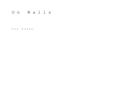 O n W a l l s book cover
