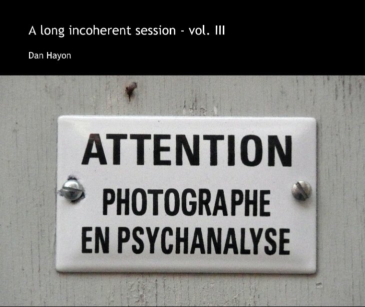 View A long incoherent session - vol. III by Dan Hayon