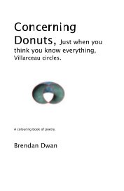 Concerning Donuts, Just when you think you know everything, Villarceau circles. book cover