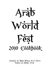 Arab World Fest 2010 Cookbook book cover