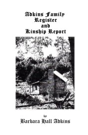 Adkins Family Register and Kinship Report book cover