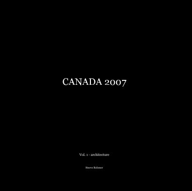 CANADA 2007 book cover