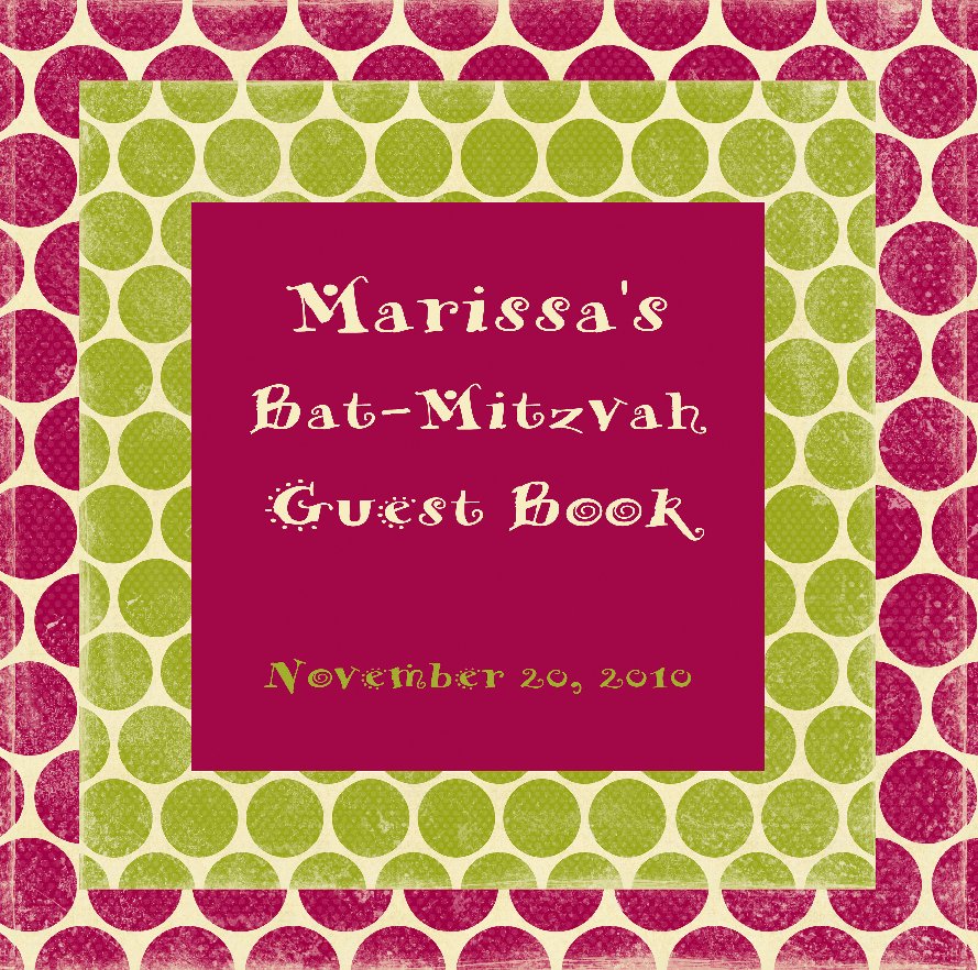 View Bat Mitzvah Guest Book by Lali Mayster