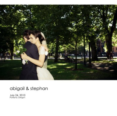 abigail & stephan July 24, 2010 book cover