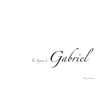 Le baptème de Gabriel book cover