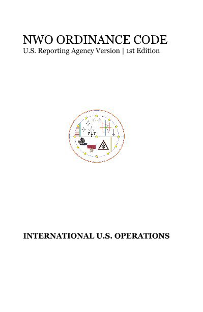 View NWO ORDINANCE CODE U.S. Reporting Agency Version | 1st Edition by INTERNATIONAL U.S. OPERATIONS