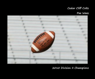 Cedar Cliff Colts Pee Wees 2010 Division II Champions book cover