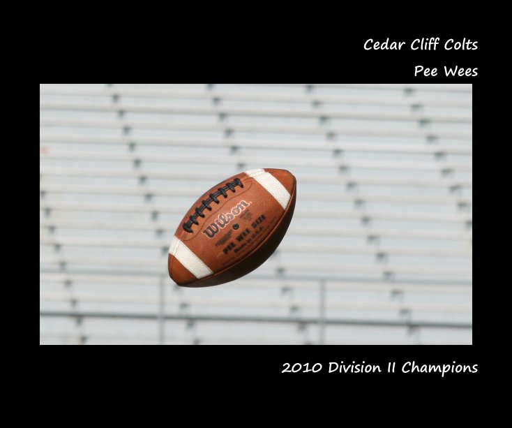 View Cedar Cliff Colts Pee Wees 2010 Division II Champions by Billie Jo Snyder