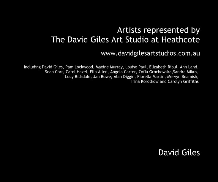 View Artists represented by The David Giles Art Studio at Heathcote by David Giles