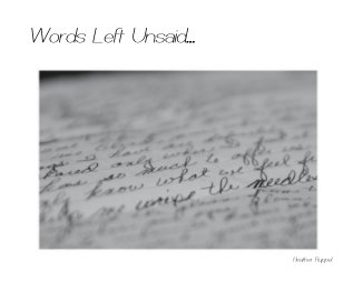 Words Left Unsaid... book cover