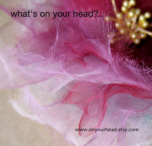 Bekijk what's on your head?.. op www.onyourhead.etsy.com