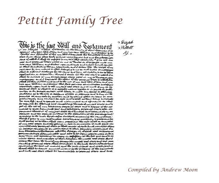 View Pettitt Family Tree by Compiled by Andrew Moon