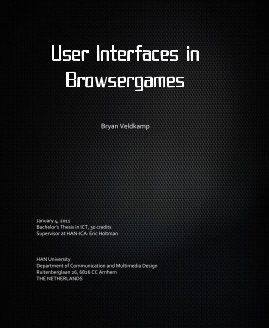User Interfaces in Browsergames book cover