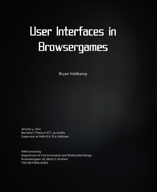 View User Interfaces in Browsergames by Bryan Veldkamp