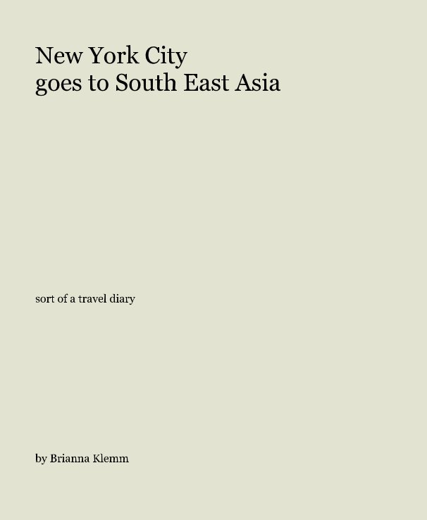 View New York City goes to South East Asia by Brianna Klemm