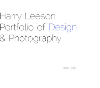 Harry Leeson Portfolio of BA design book cover