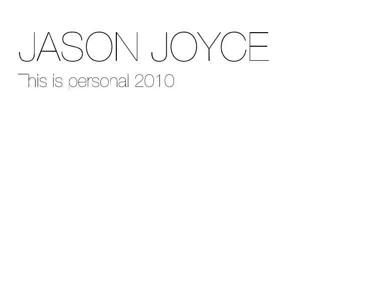 View JASON JOYCE This is personal 2010 by loverbier
