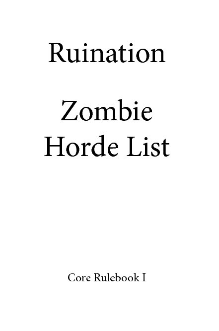 View Zombie Horde List by Noah Evans