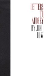 Letters to Audrey book cover