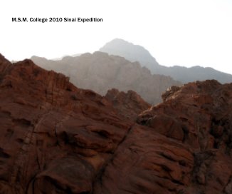 M.S.M. College 2010 Sinai Expedition book cover