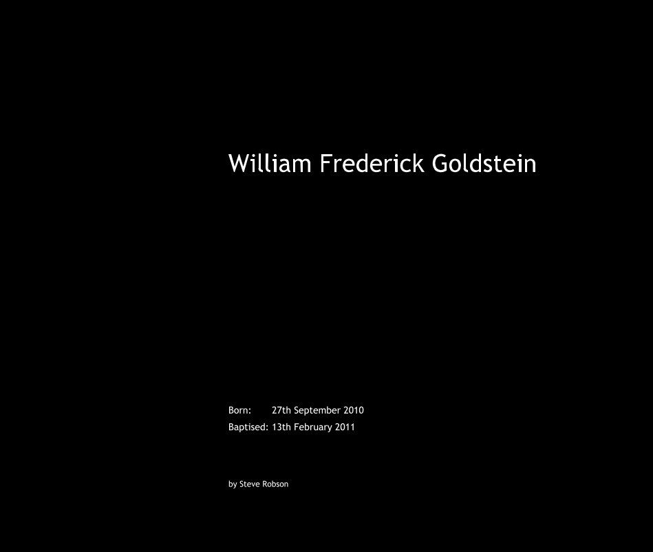 View William Frederick Goldstein by Steve Robson