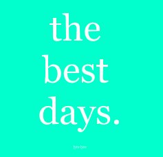 the best days. book cover