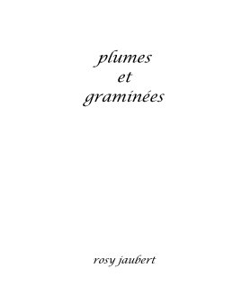 plumes et graminées book cover