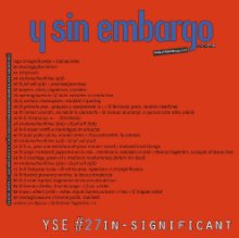 Y SIN EMBARGO magazine #27, in-significant issue book cover