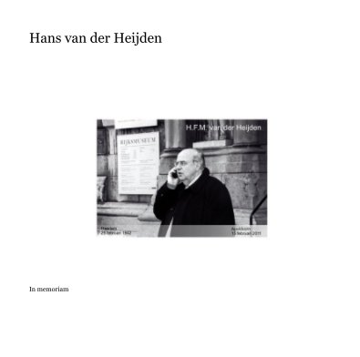 Hans van der Heijden book cover
