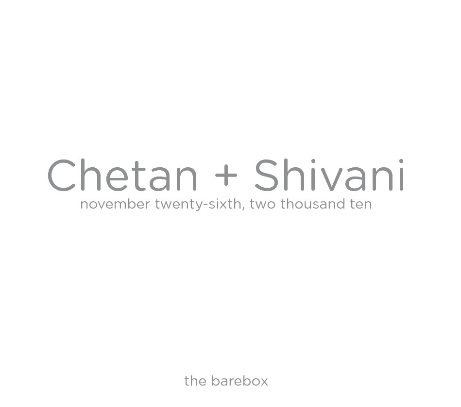 Ver Chetan + Shivani por bareallgoodness