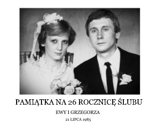 PAMIĄTKA NA 26 ROCZNICĘ ŚLUBU book cover
