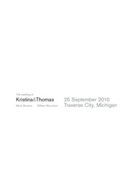 Kristina&Tom's Wedding 108pp book cover