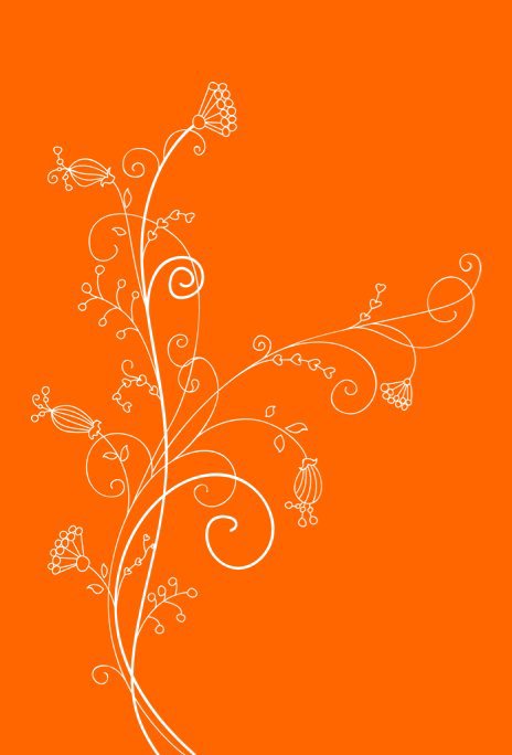 View Orange Floral Swirl by solarhalo
