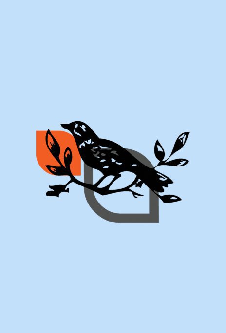 Ver Orange Blossom Blackbird (Sky Blue) por solarhalo