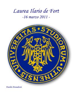 Laurea Ilario de Fort -16 marzo 2011 - book cover