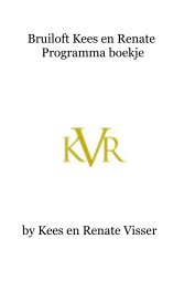 Bruiloft Kees en Renate Programma boekje book cover