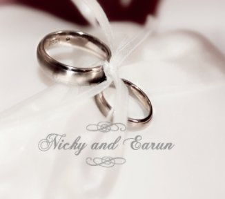 Nicky and Earun's wedding book cover