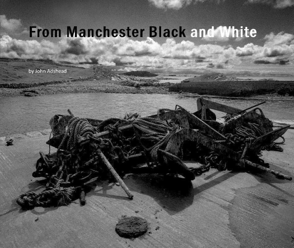 View From Manchester Black and White by John Adshead