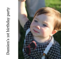 Damien's 1st birthday party book cover