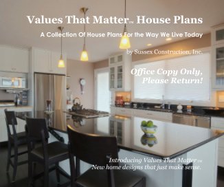 Values That MatterTM House Plans book cover